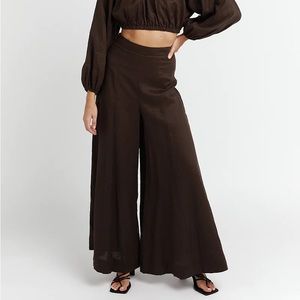 NWT DISSH Heidi wide leg front steam trouser